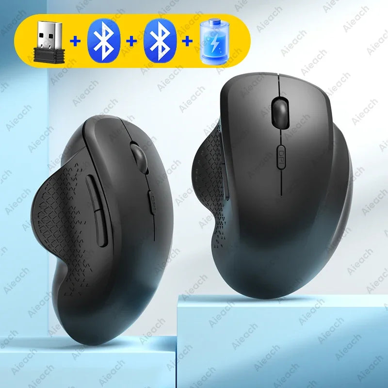 GUIG Wireless Bluetooth Mouse Ergonomic Design for Laptops