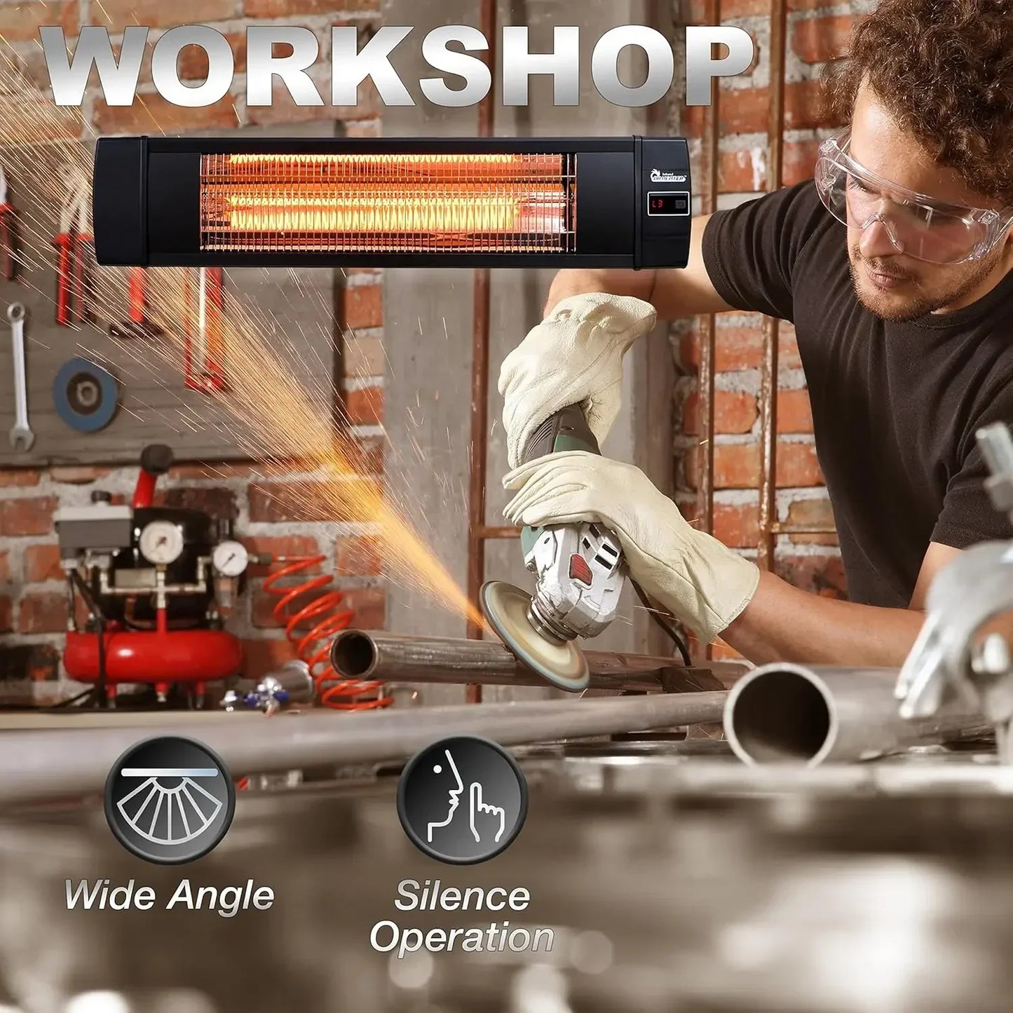 XMSJ DR 238 Carbon Infrared Outdoor Heater Restaurant Patio