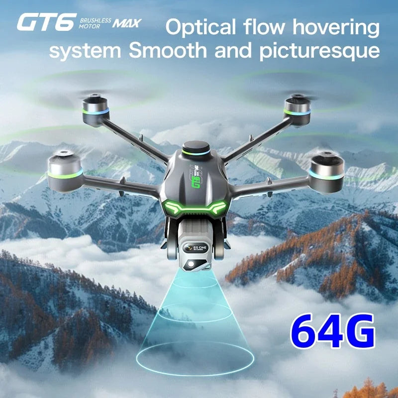 Camera GT6 Max Folding Drone With 1080p HD GPS Camera