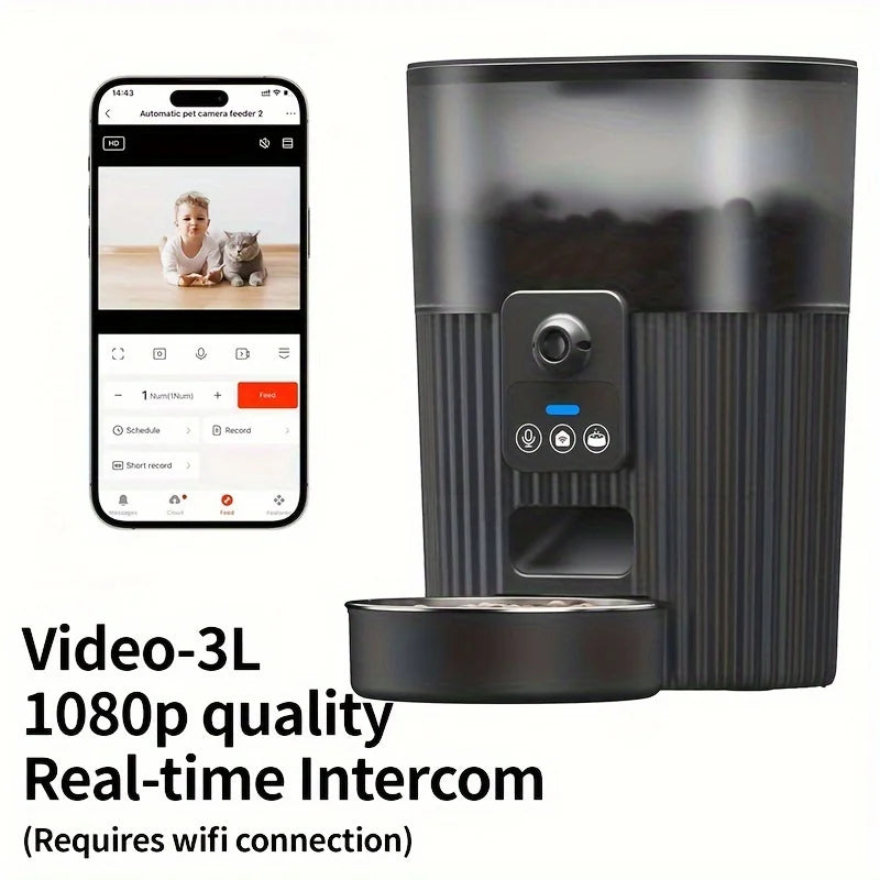 PAPIFEED Smart Cat Feeder with Remote Control Convenience