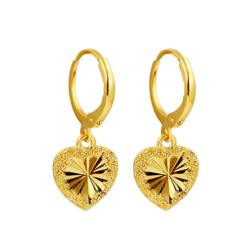 Diwenfu Romantic Heart Drop Earrings For Women Fine Jewelry