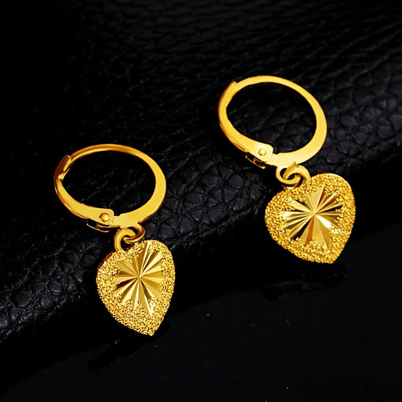 Diwenfu Romantic Heart Drop Earrings For Women Fine Jewelry