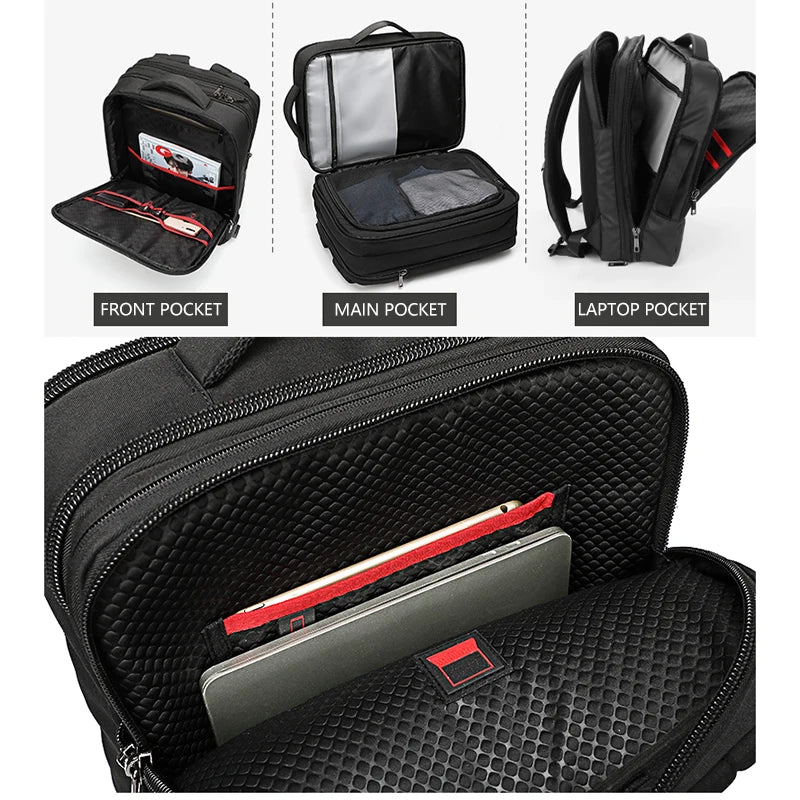 Arctic Hunter Men Backpack USB Rechargeable Travel Bag