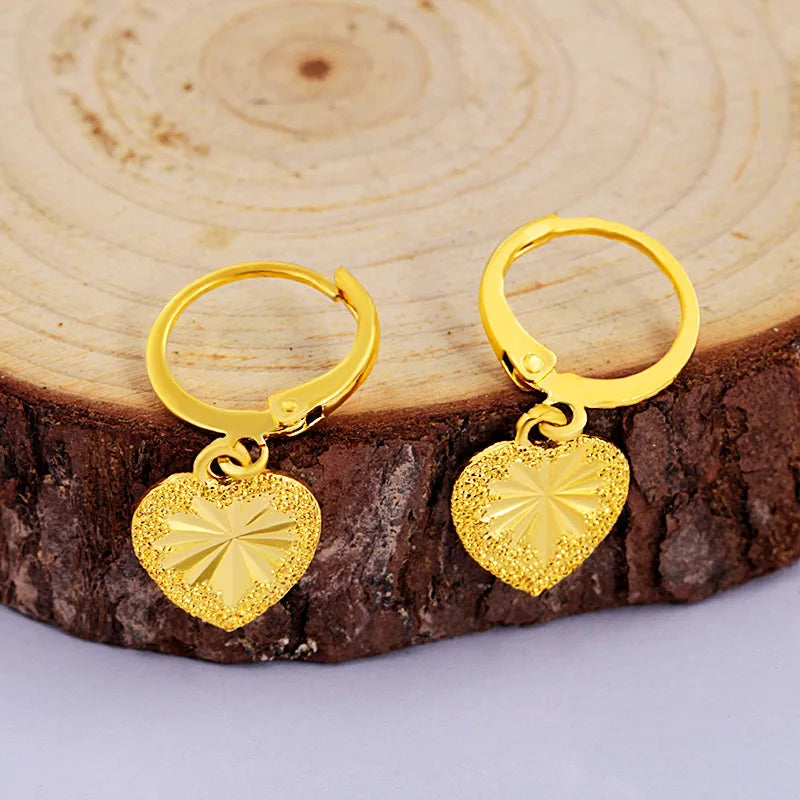Diwenfu Romantic Heart Drop Earrings For Women Fine Jewelry