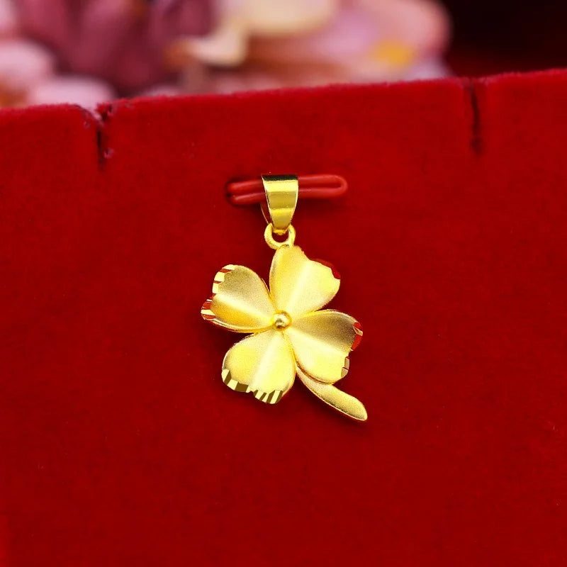 Grass Pendant Necklace 14K Gold Pendant For Women Gift