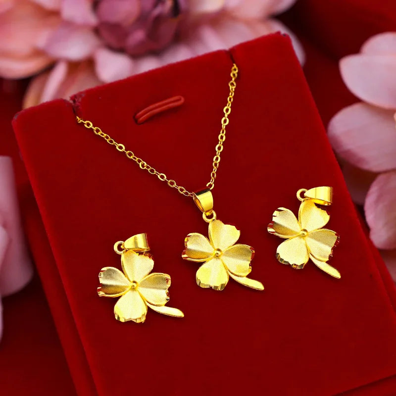 Grass Pendant Necklace 14K Gold Pendant For Women Gift