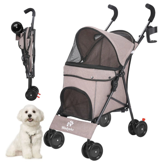 Wedyvko Pet Dog Stroller with Storage for Easy Travel