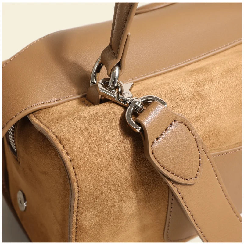 Guangdong Suede Cow Leather Women Shoulder Bag Luxury Tote