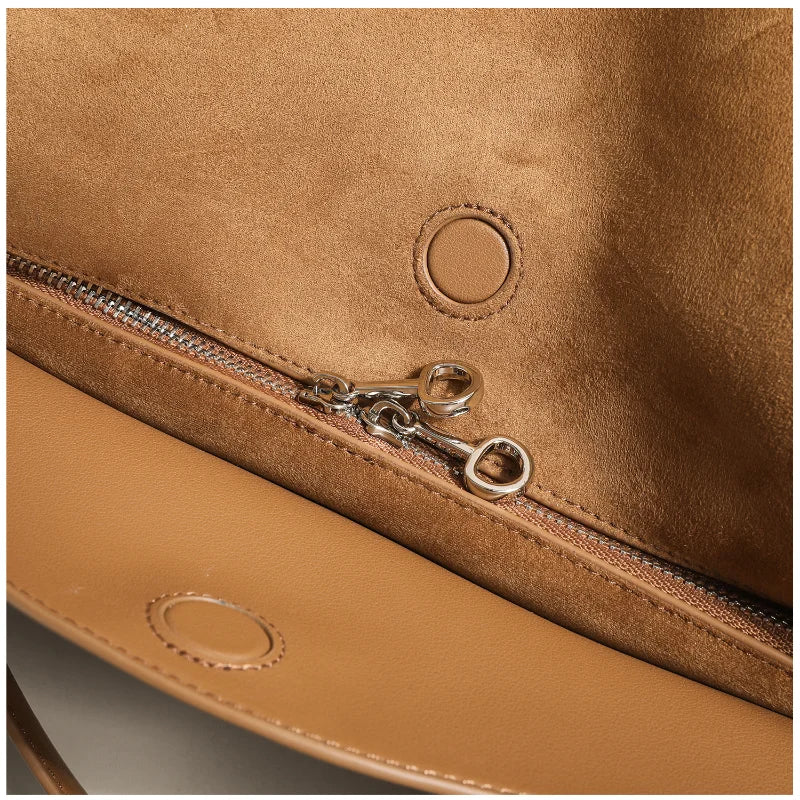 Guangdong Suede Cow Leather Women Shoulder Bag Luxury Tote