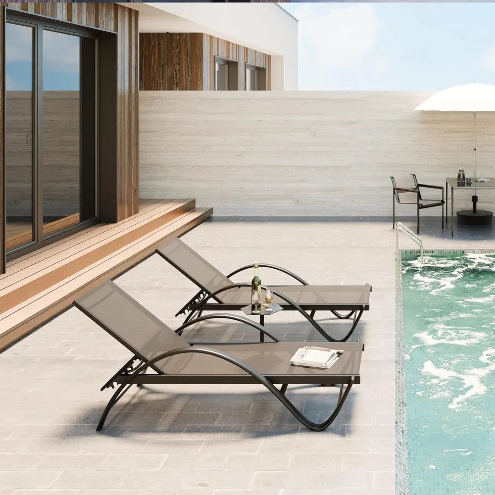 Serenity Outdoor Lounge Chairs With Adjustable Back