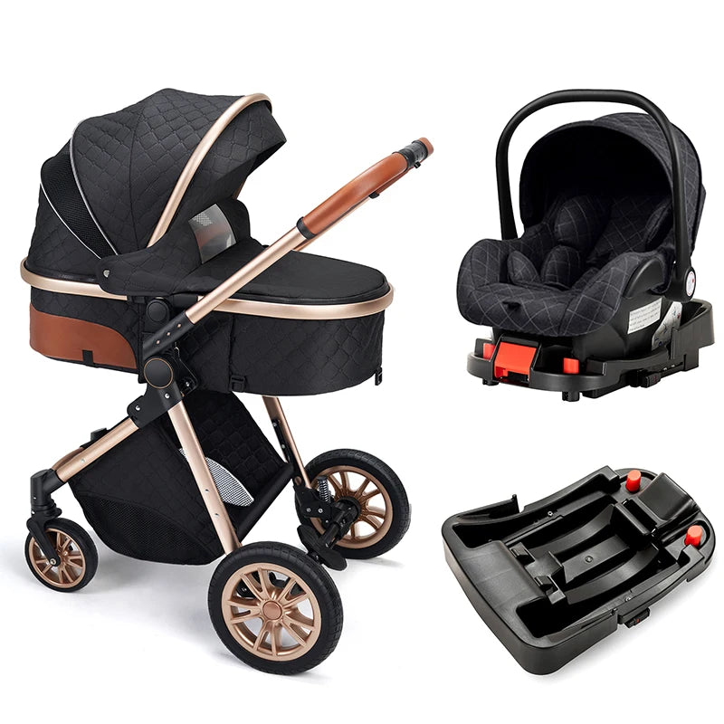 Luxury 3-in-1 Baby Stroller with ISOfix for Newborns