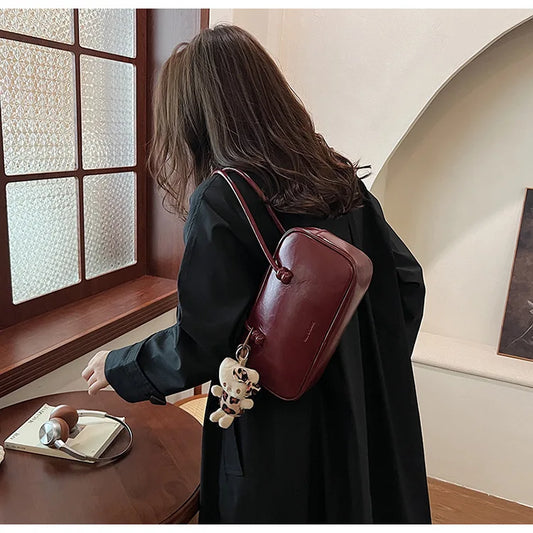 PU Leather Shoulder Bag Crossbody Vintage Pendant Classic