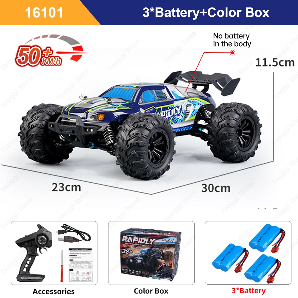Teeggi 16101 16102 Pro High Speed RC Car 4WD LED Off Road