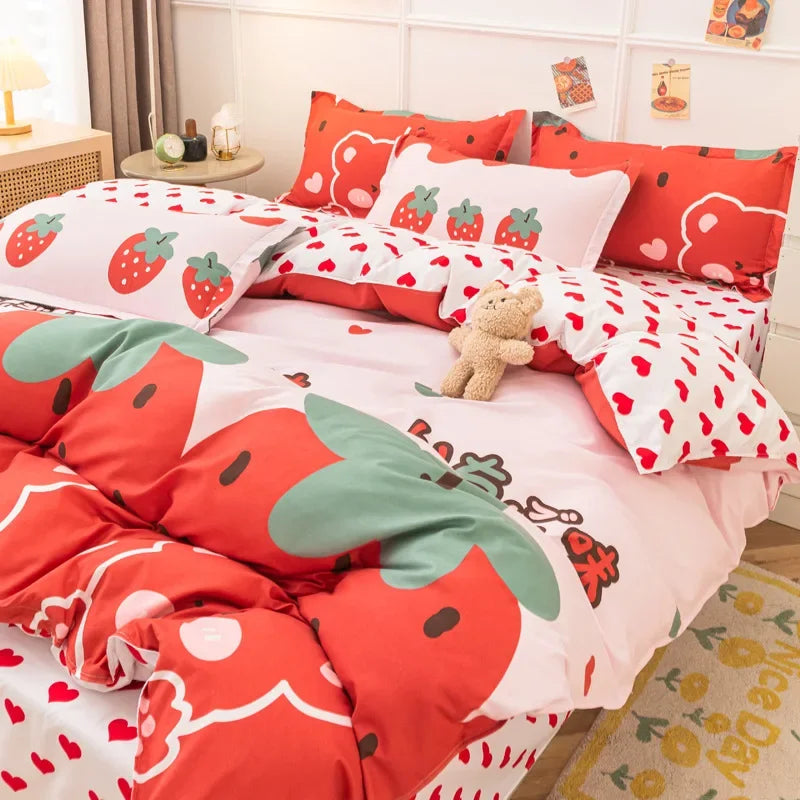 Jiangsu Strawberry Bedding Set Duvet Cover Comforter