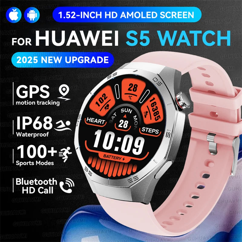 GUHUAVMI GT5 Pro Smart Watch Men With AMOLED HD GPS