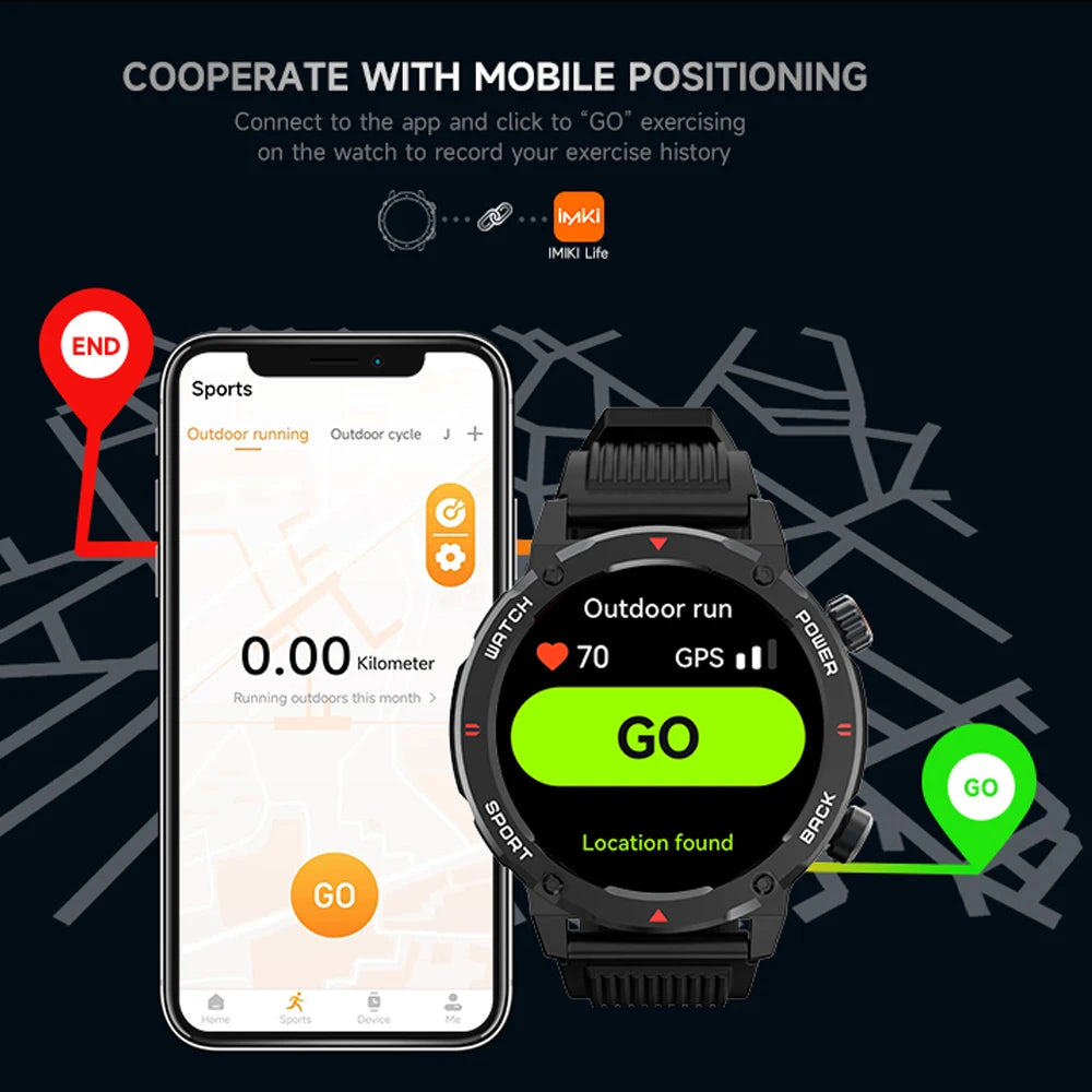 Imiki D2 Smartwatch With Super Retina Display For Men