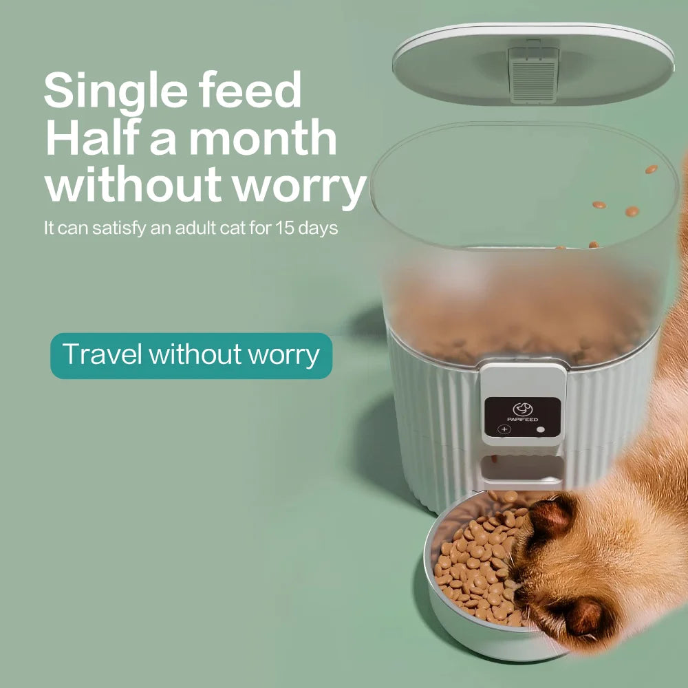 PAPIFEED Smart Cat Feeder With WiFi Control For Busy Pet Owners