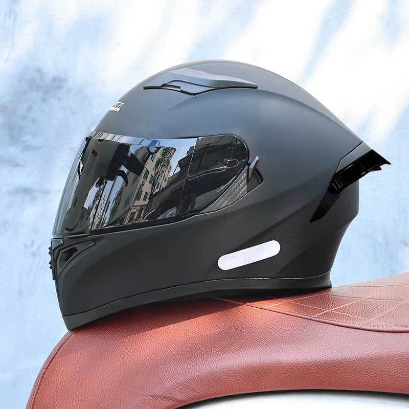 JIEKAI Full Face Motorcycle Helmet Unisex Dual Lens DOT