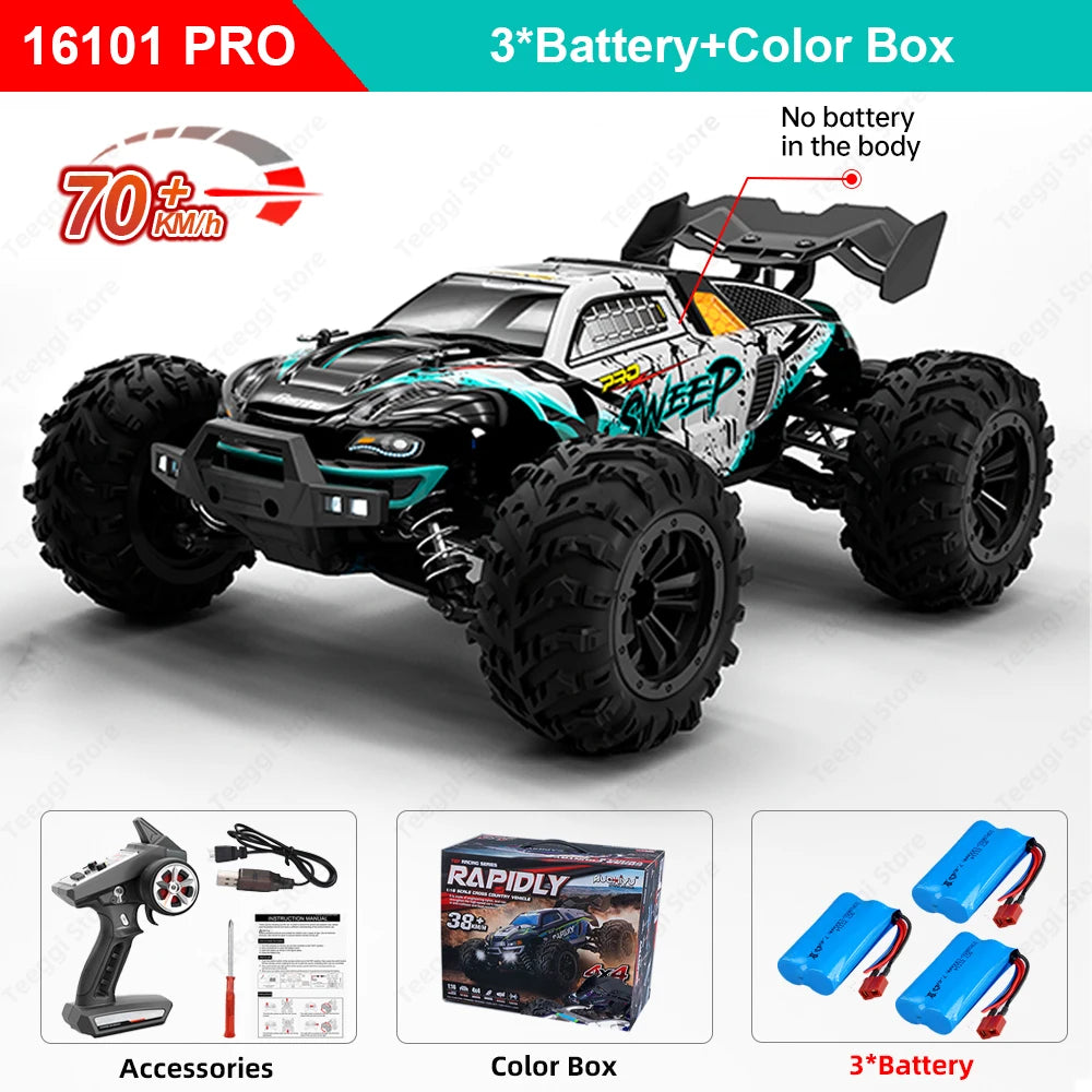 Teeggi 16101 16102 Pro High Speed RC Car 4WD LED Off Road