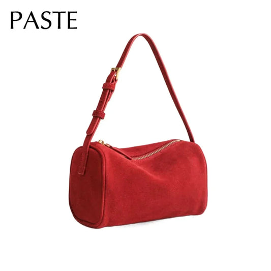 Pastecn Matte Suede Leather Crossbody Bag For Women