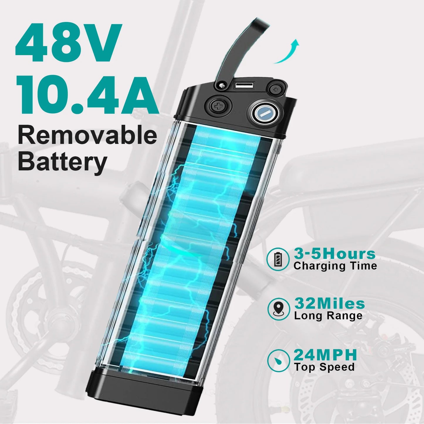 LELEKUAIC Foldable Electric Bike For Adults 500W Commuter