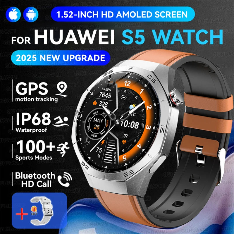 GUHUAVMI GT5 Pro Smart Watch Men With AMOLED HD GPS