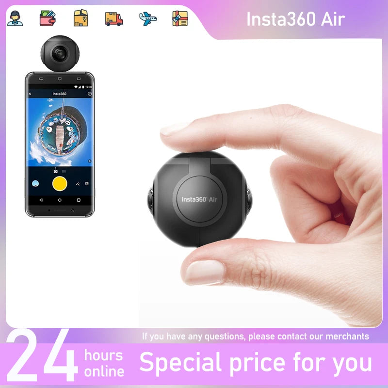 VAYIKE Insta360 Air Action Camera 360 Panoramic Webcam