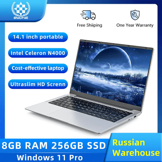 Byone N7P N4000 8GB RAM 256GB SSD Ultraslim Portable Laptop
