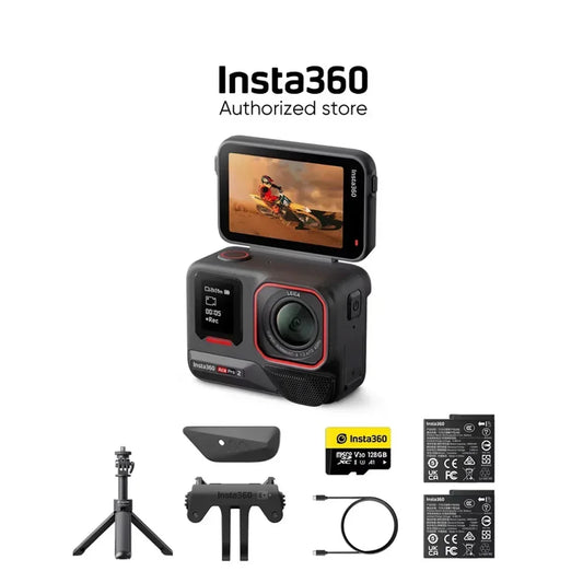 Lapgood Insta360 ACE PRO 2 Action Camera Bundle With Tripod