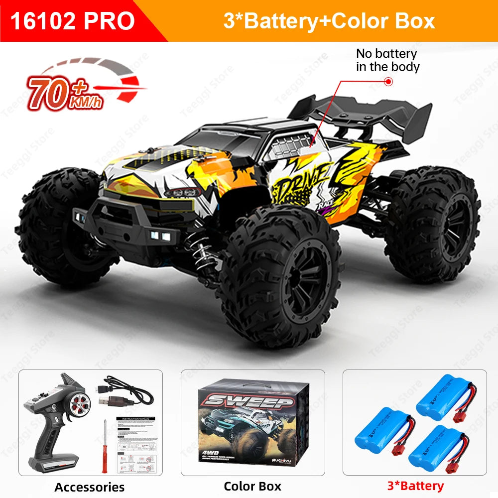 Teeggi 16101 16102 Pro High Speed RC Car 4WD LED Off Road