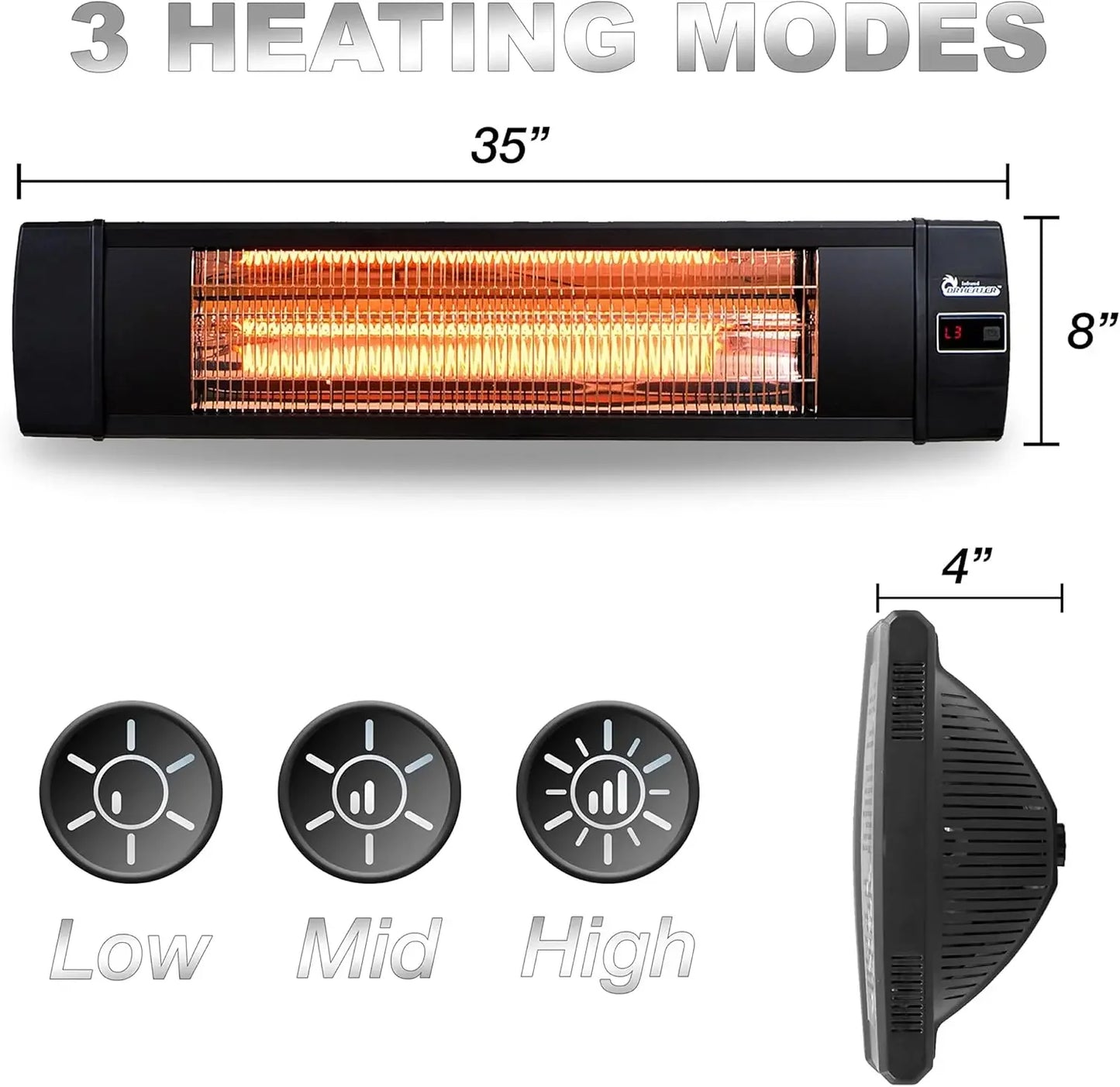 XMSJ DR 238 Carbon Infrared Outdoor Heater Restaurant Patio