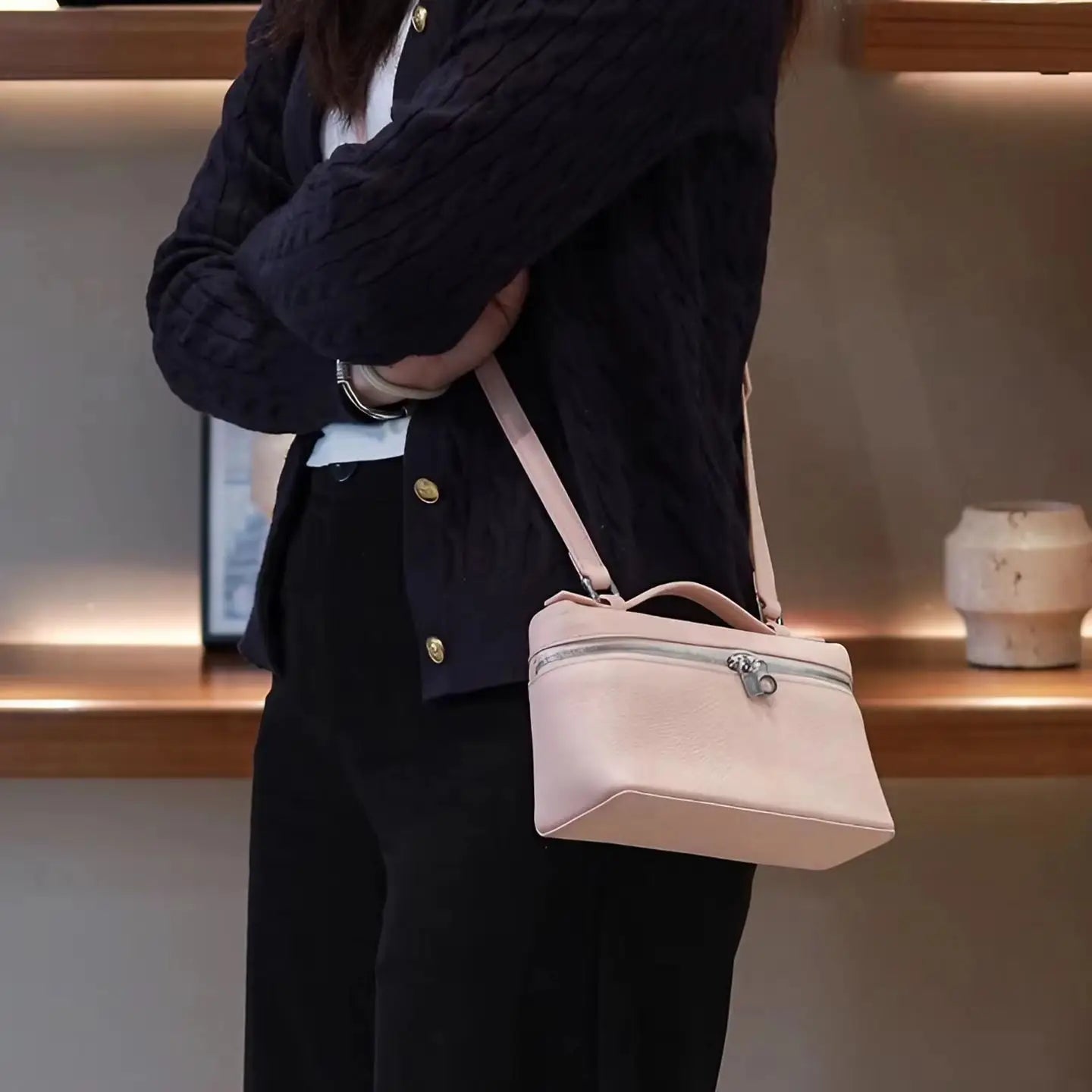 MENDY Leather Crossbody Bag Women Designer Luxury Purse