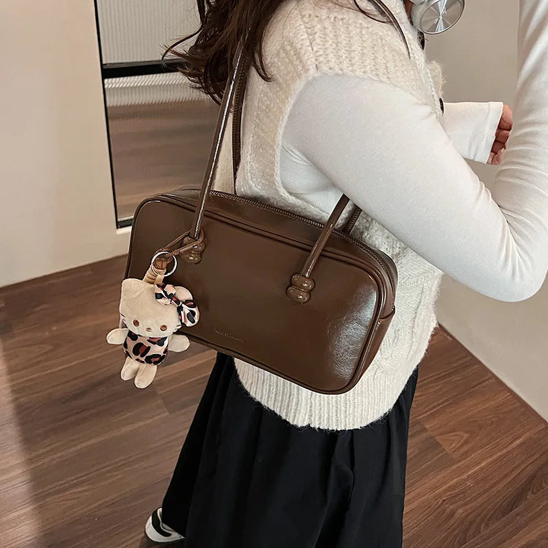 PU Leather Shoulder Bag Crossbody Vintage Pendant Classic