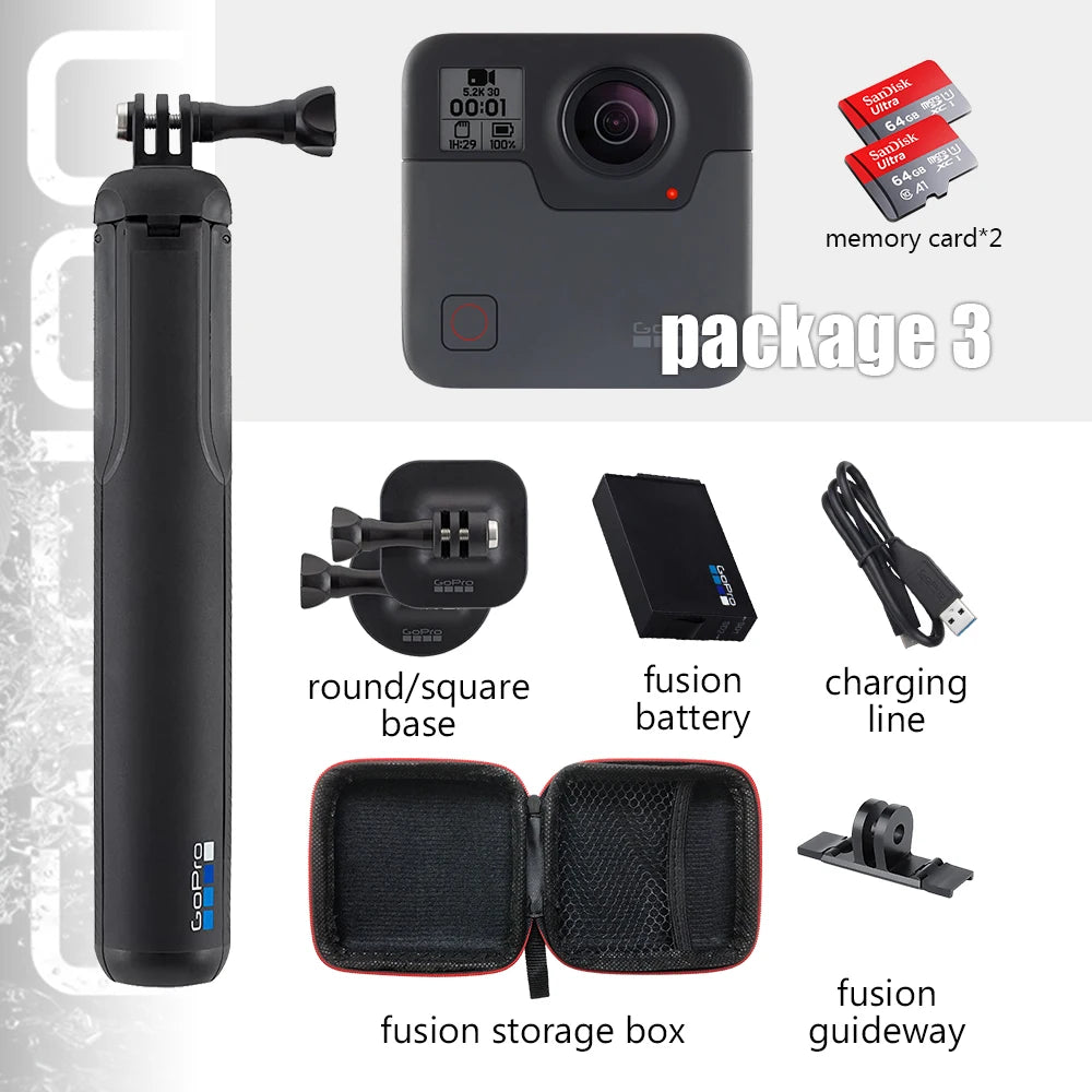 GoPro Fusion 360 Degree Omnidirectional Sports Camera 5.2K