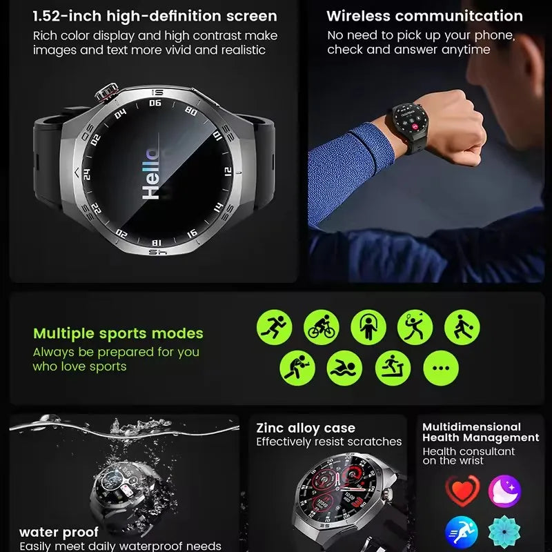 GUHUAVMI GT5 Pro Smart Watch Men With AMOLED HD GPS
