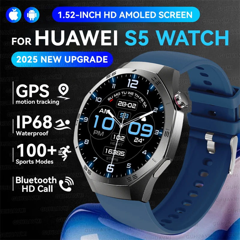 GUHUAVMI GT5 Pro Smart Watch Men With AMOLED HD GPS