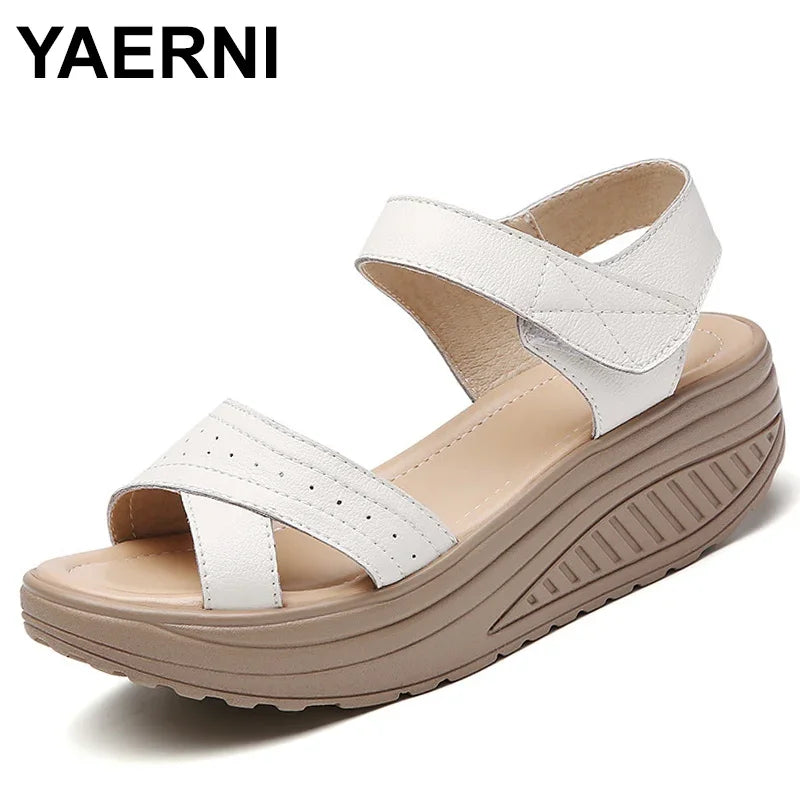 Yaerni Women Wedge Sandals Elegant Summer Footwear Comfort