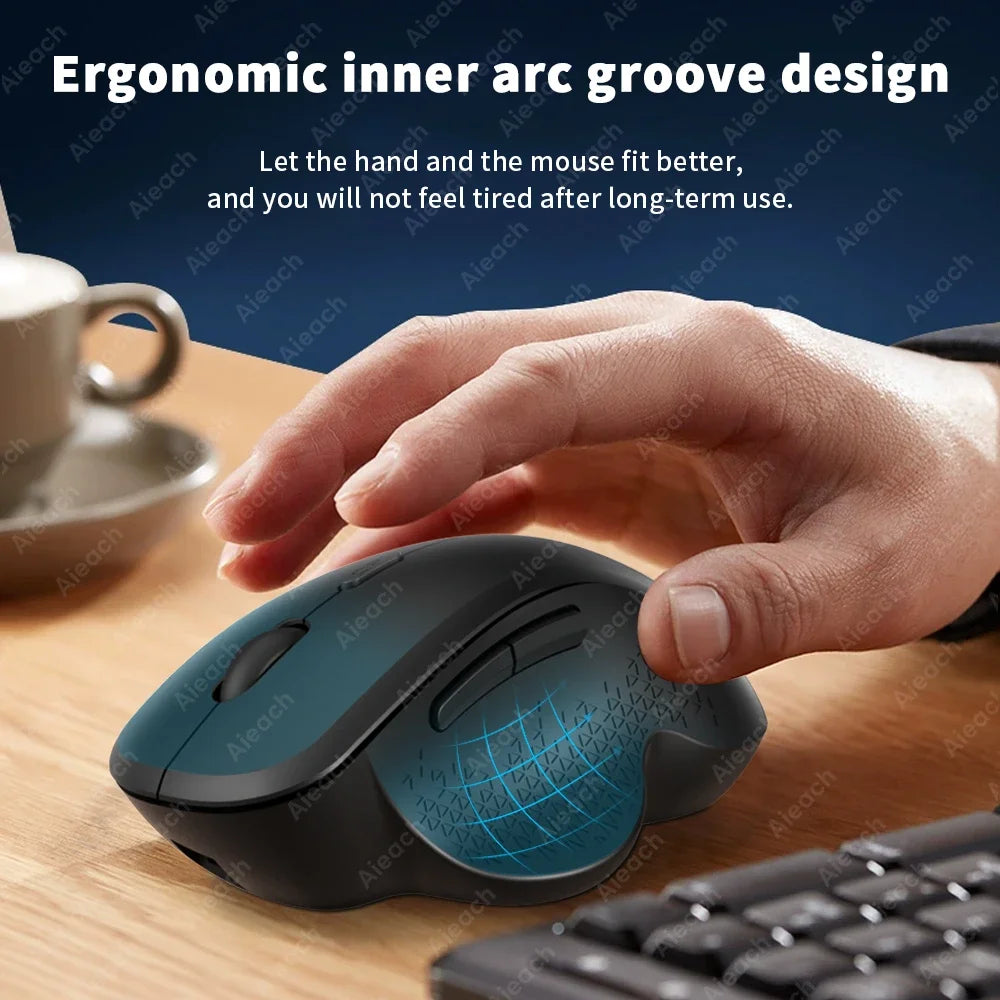 GUIG Wireless Bluetooth Mouse Ergonomic Design for Laptops