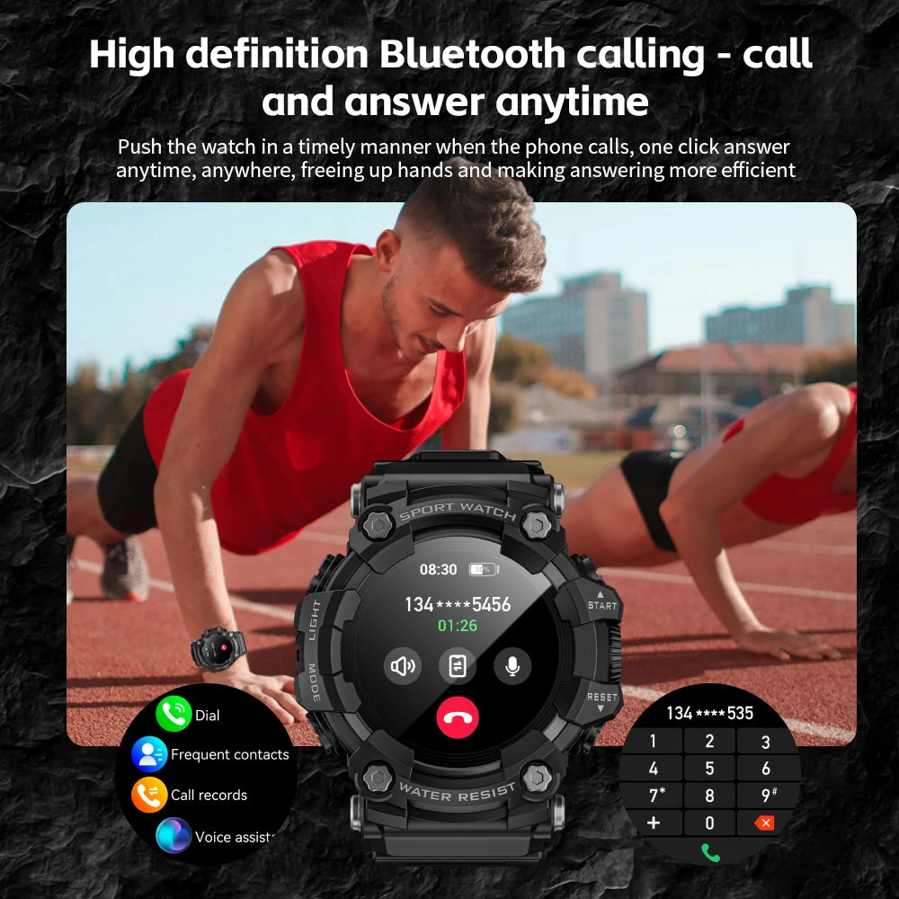 LOKMAT Rugged Sport Smart Watch for Active Adults Waterproof