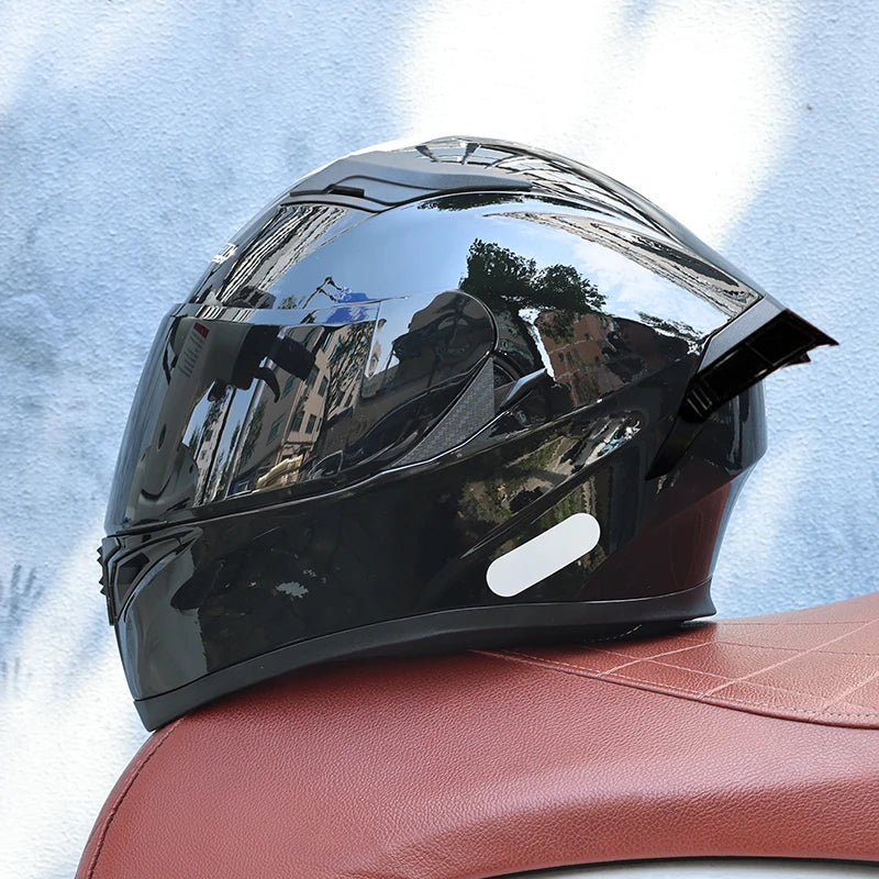 JIEKAI Full Face Motorcycle Helmet Unisex Dual Lens DOT