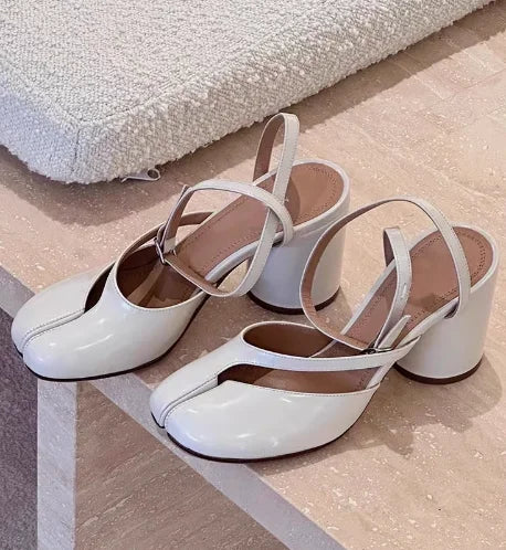 Designer Tabi Sandals Women Strap Buckle Slingback Heels