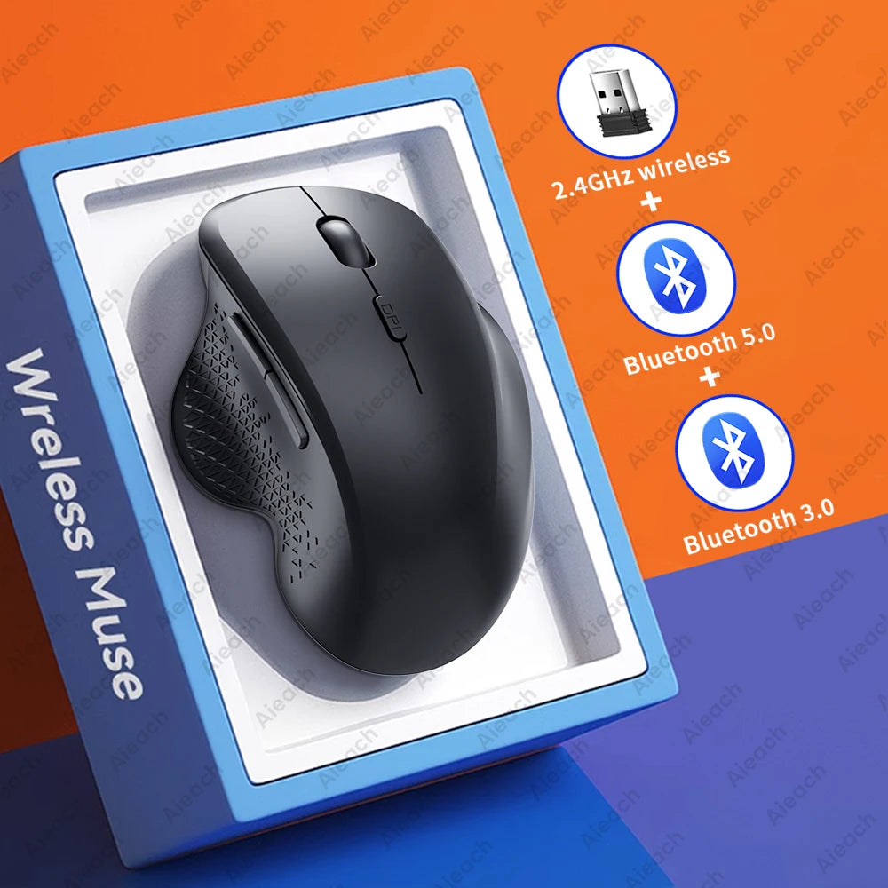 GUIG Wireless Bluetooth Mouse Ergonomic Design for Laptops