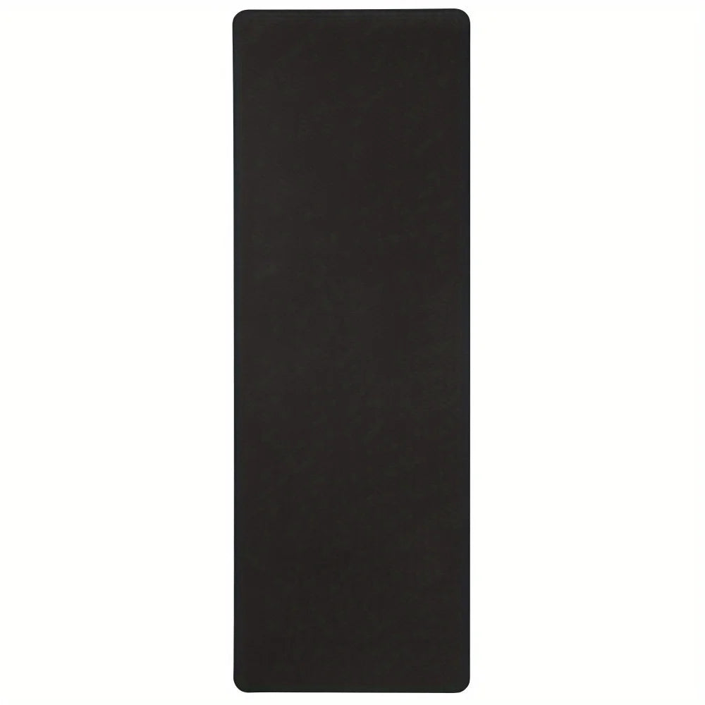 Yoga fitness mat is black for yoga, stretching and other sports, lightweight and durable, easy to transport and carry