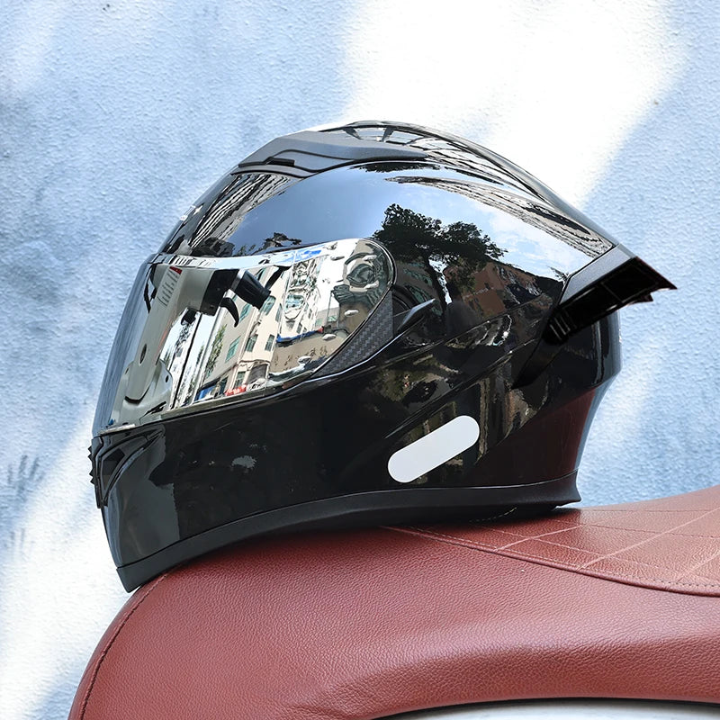 JIEKAI Full Face Motorcycle Helmet Unisex Dual Lens DOT