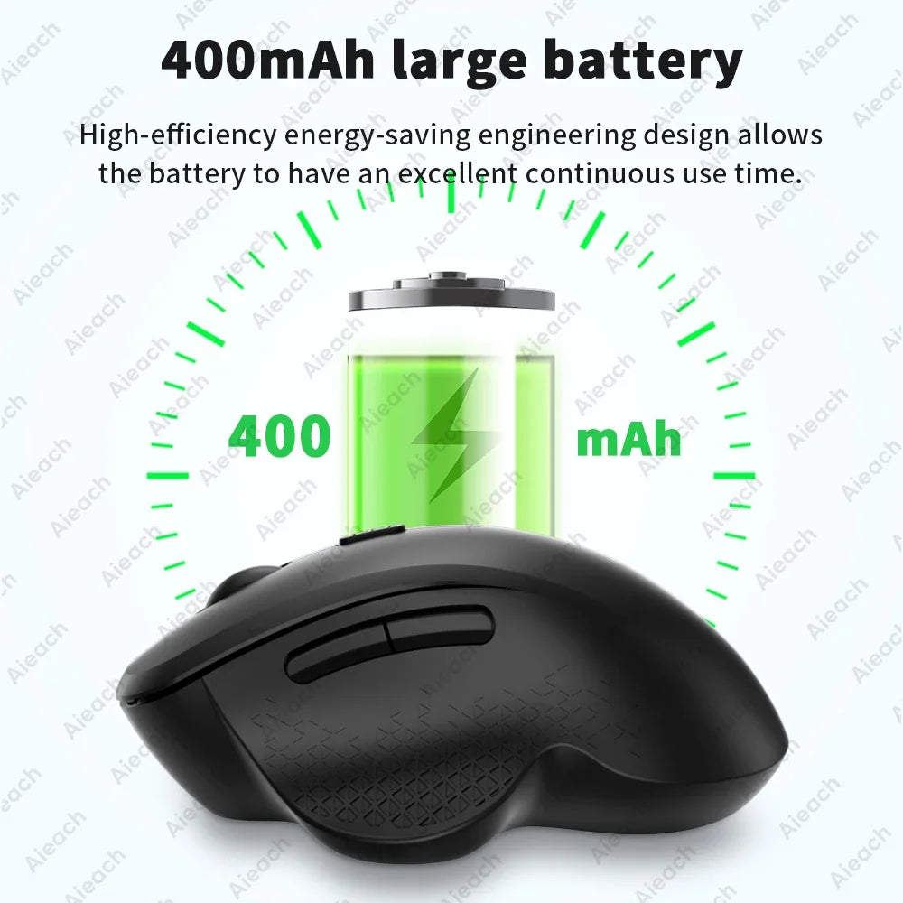 GUIG Wireless Bluetooth Mouse Ergonomic Design for Laptops