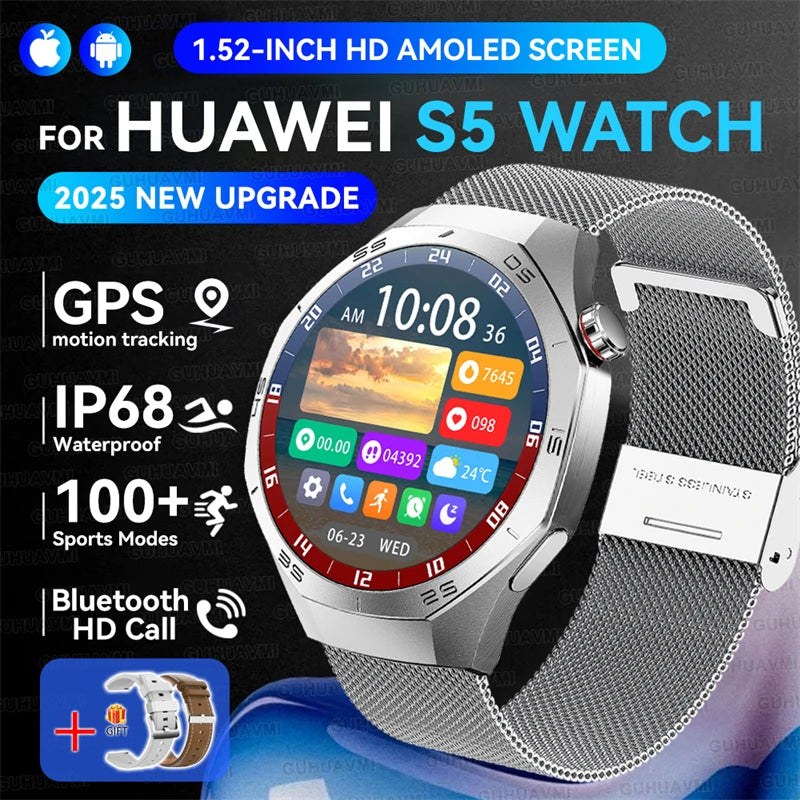 GUHUAVMI GT5 Pro Smart Watch Men With AMOLED HD GPS