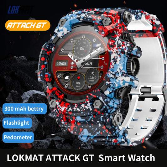 LOKMAT Rugged Sport Smart Watch for Active Adults Waterproof