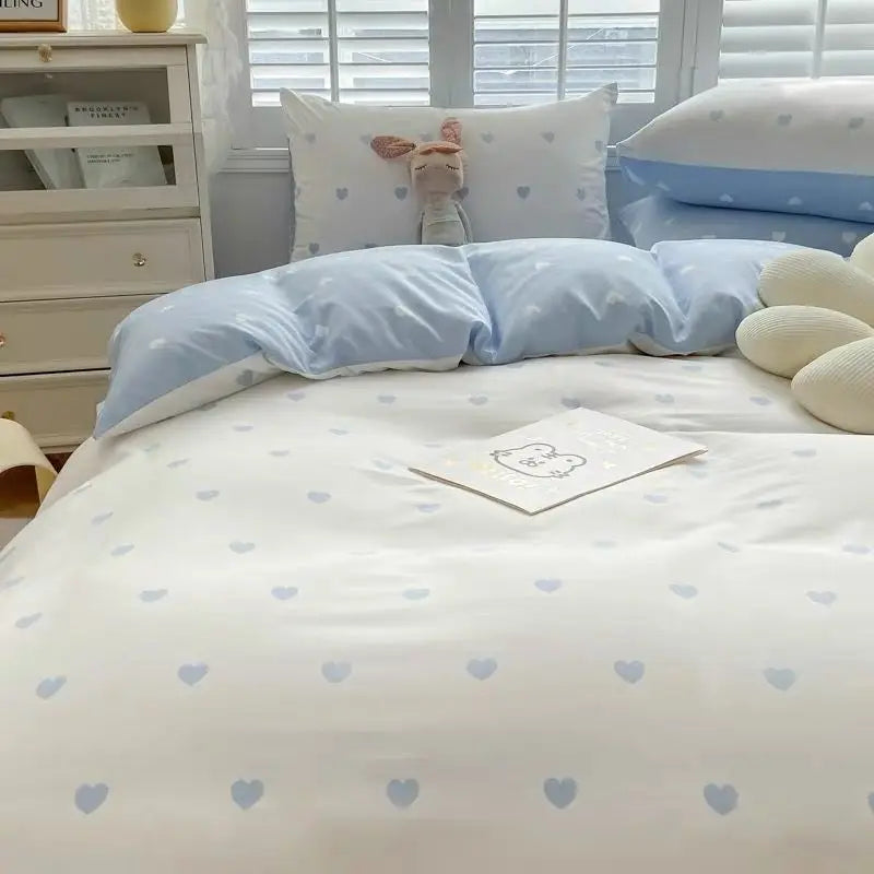 DZQCN Duvet Cover Set With Flat Sheet And Pillowcases