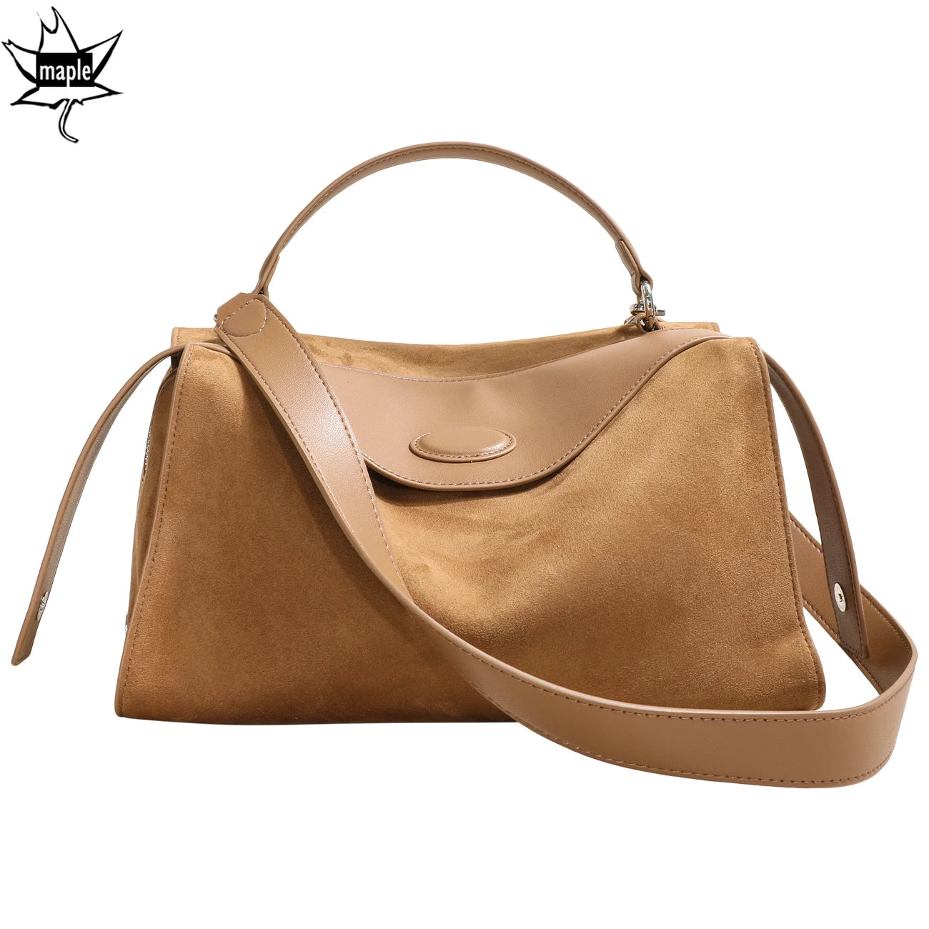 Guangdong Suede Cow Leather Women Shoulder Bag Luxury Tote