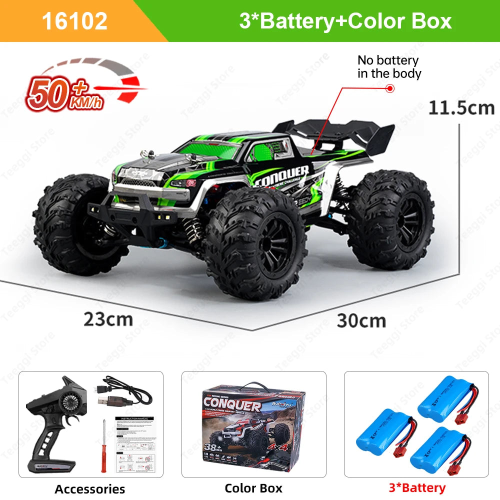 Teeggi 16101 16102 Pro High Speed RC Car 4WD LED Off Road